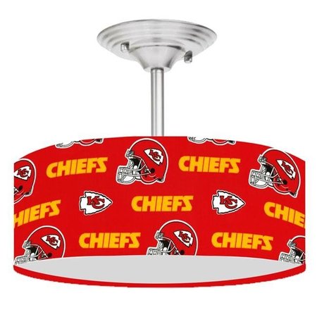 CEILING FAN DESIGNERS Ceiling Fan Designers 13LIGHT-NFL-KAN 13 in. NFL Kansas City Chiefs Football Ceiling Mount Light Fixture 13LIGHT-NFL-KAN